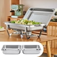 thumbnail image 3 of 2 Pack Chafing Dish Buffet Set 9 qt Stainless Steel Chafing Dishes for Buffet, 3 of 11