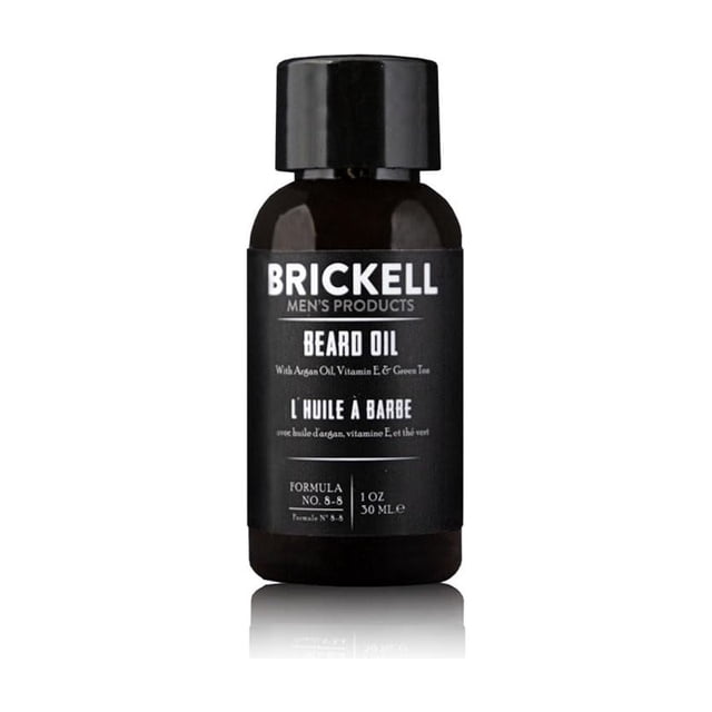 Aceite para barba Brickell para hombres, aceite de arg�n y jojoba natural y org�nico para fortalecer y suavizar el cabello, 1 onza, perfumado