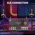 thumbnail image 4 of Kit de equipo para podcast Hayner-Seek con 2 micrófonos, audífonos y RGB, 4 of 9