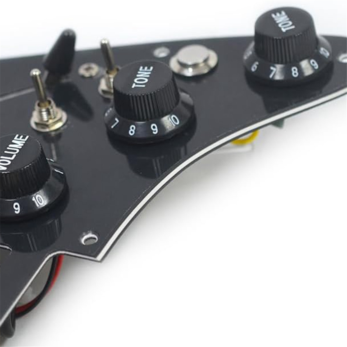 White 3 Ply Electric Guitar Humbucker Left Handed Pickguard Pickup with Singlecut Wiring Loaded Prewired Swith,1 x Electric Guitar Pickguard,White