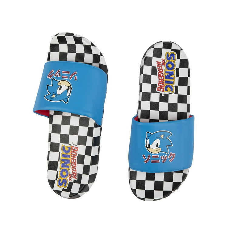 Sonic the Hedgehog Men s Novelty Sport Slide Sandals Walmart