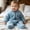 Blue, variant on kids Fleece Footed Onesie Full-Zip Warm Daily Wear Jumpsuit Blue 9-12 Months