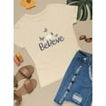 thumbnail image 3 of Believe Butterflies T-Shirt Women -Image by Shutterstock, Female x-Large, 3 of 4