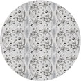 thumbnail image 1 of Ahgly Company Indoor Round Patterned Gray Novelty Area Rugs, 7' Round, 1 of 6