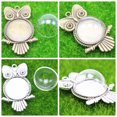 thumbnail image 2 of EOEMY 5 Pcs Bronze Silver Owl Pendant With Glass Terrarium 1/2 Bottle 20mm-Silver, 2 of 8