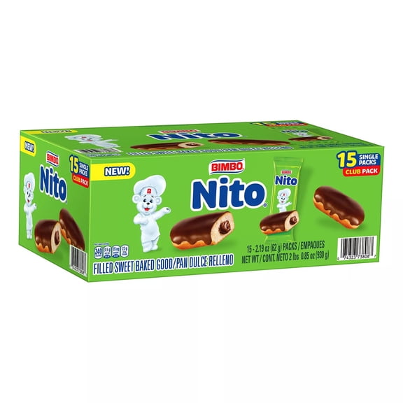 Bimbo Nito Chocolate Cr�me (Club Pack) Filled Sweet Baked Good, 15 packs, 32.85 oz