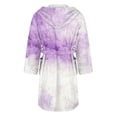 thumbnail image 5 of MEICHEN Plush Robes for Women Women's Fleece Plush Robe Long Warm Plush Bathrobe Loungewear Jacket Printed Comfort Robe Womens Robes, 5 of 5