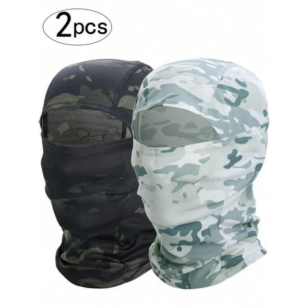 2Pcs Balaclava Camo Face Mask For Men Women Motorcycle Hunting Ski Mask