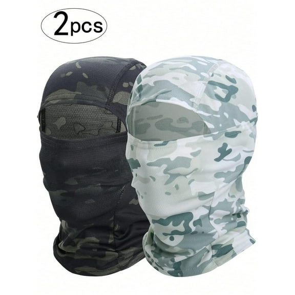 2Pcs Balaclava Camo Face Mask For Men Women Motorcycle Hunting Ski Mask