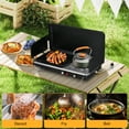 thumbnail image 5 of Tabletop 2-in-1 Camping Griddle/Stove Propane Stove Camping Portable Griddle Burner w/ Windpanel, 5 of 8