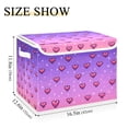 thumbnail image 5 of Yayeee Collapsible Cube Storage Bin with Lid Fabric Closet Decorative Basket with Handles, Pixel Love, 5 of 7