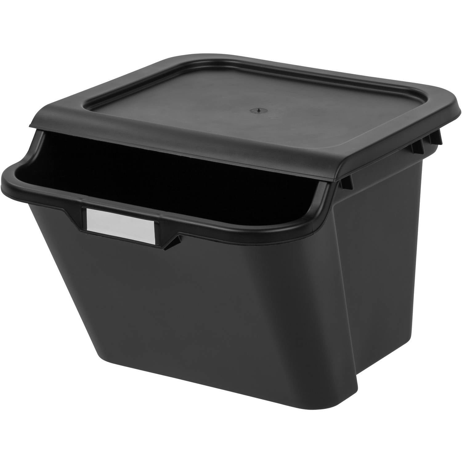 IRIS Recycle Storage Bin, 10.4 Gallon, Black