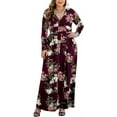 thumbnail image 2 of PCEAIIH Women's Long Sleeve Plus Size Dress Casual Maxi Dresses XL-5XL Soft with Pockets, 2 of 6