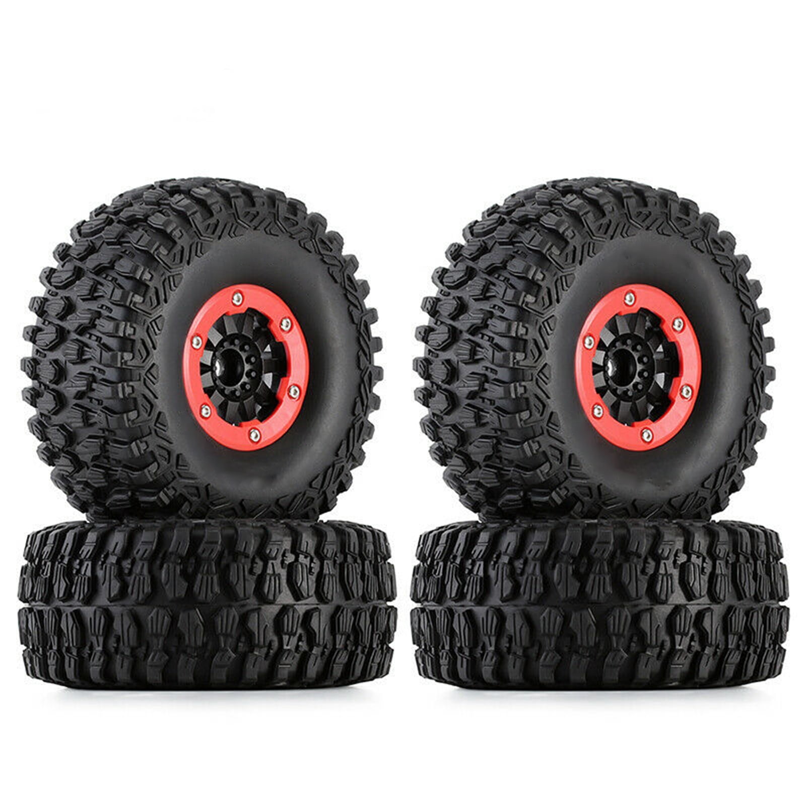 Lot De 4 Pneus RC En Caoutchouc – Hexagone 12 Mm – 1/10 Slash Truck – Diamètre 110 Mm – Pour HSP, HPI, Redcat