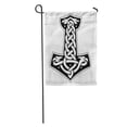 thumbnail image 1 of KDAGR Thor Mjollnir Mjolnir Wicca Heathen Nordic Odin Garden Flag Decorative Flag House Banner 12x18 inch, 1 of 1