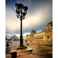 thumbnail image 2 of Steve Mohlenkamp 26x31 Black Ornate Wood Framed with Double Matting Museum Art Print Titled - Pyramid and courtyard to the Louvre in Paris-France, 2 of 4
