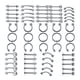 thumbnail image 2 of Kit de 60 piercings corporales de 16/14 g para lengua, trago, oreja, ceja, pezón, labio y nariz. 6mm, 2 of 9