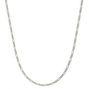 Luxury Chain Co. Sterling Silver Italian 2.2mm Figaro Chain Necklace, 16"