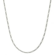 Luxury Chain Co. Sterling Silver Italian 2.2mm Figaro Chain Necklace, 20"