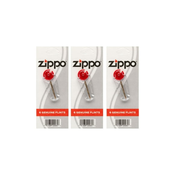 Zippo 6 Pierres à Briquet, Lot de 3