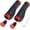 (Aluminum lock plug+Grips) Red 1 Pair, variant on TOPCABIN Ergonomic Bike Grips - Widen Holding Rubber Grips with Aluminum LockGrips for Mountain & Road Bikes