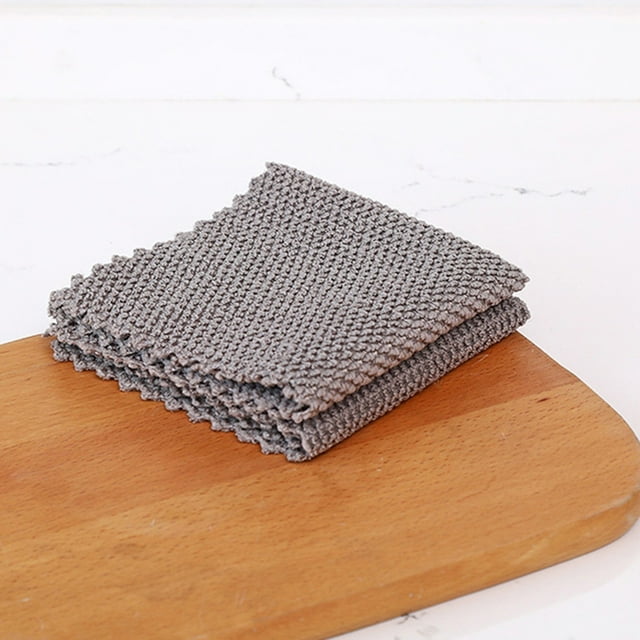 Oleegame 1PC Ten Dollar Items Kitchen Tool Tableware Dish Towel Nonstick Oil Fast Dish Cloths Cleaning Cloth Wiping Rag Dish Rags Super Absorbent Coral Dish Towel