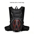 thumbnail image 2 of Breathable Hydration Backpack with storage and Helmet Net, 2L Bladder Compartment,Waterproof Reflective Backpack for Hiking Cycling Camping Outdoor Enthusiasts/ Small Hiking Backpack for Women/Men, 2 of 11