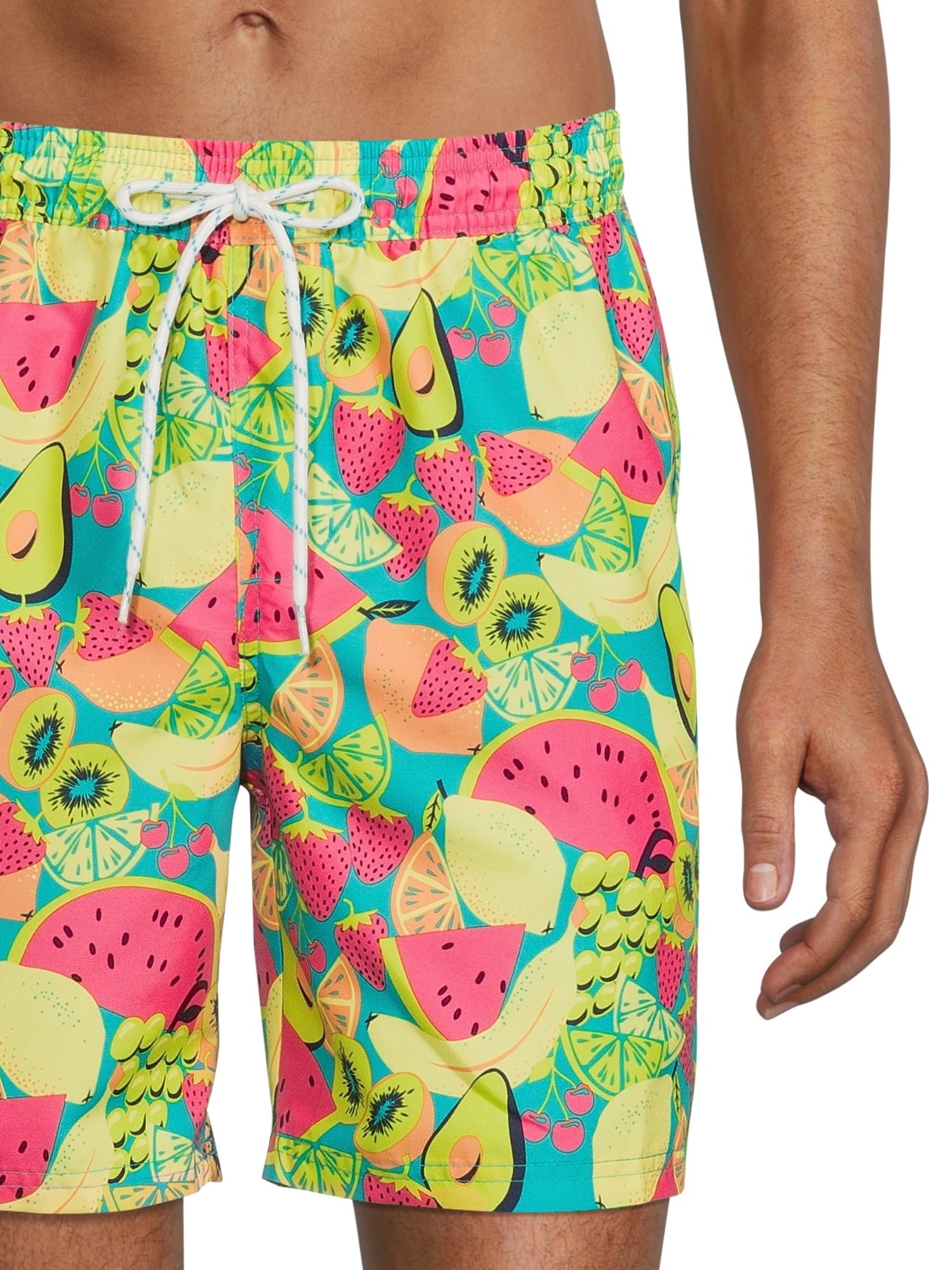 No Boundaries Men's & Big Men's 7" Printed Swim Trunks