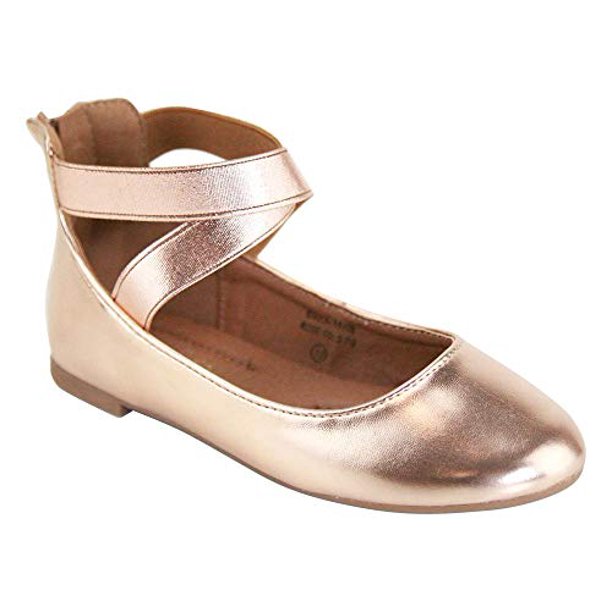 Anna Dana Women S Classic Ballerina Flats Elastic Crossing Straps Walmart Com