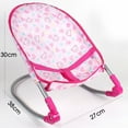 thumbnail image 2 of Reborn Doll High Chair With Tray Simulation Miniature Adjustable Doll High Chair Foldable Doll Furniture For Pretend Play No Doll, 2 of 2