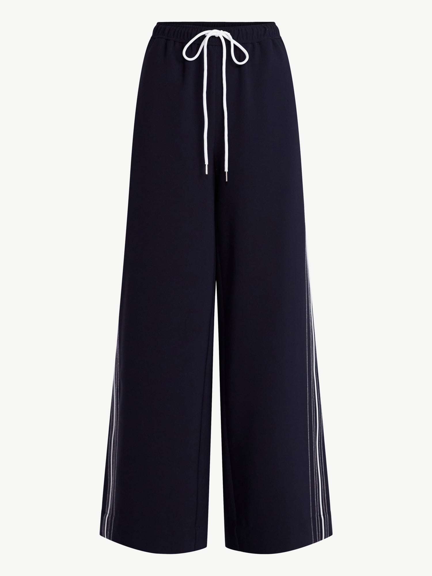 Free Assembly Women's and Women's Plus Side Stripe Pull-On Pants, 31" Inseam, Sizes XS-4X