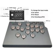 lanema Fight Stick with Light Function for Arcade Stick for PC Leverless Game Controller Arcade Stick