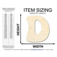 thumbnail image 2 of Unfinished Wood Groovy D Font Shape 16" / 3/4", 2 of 3