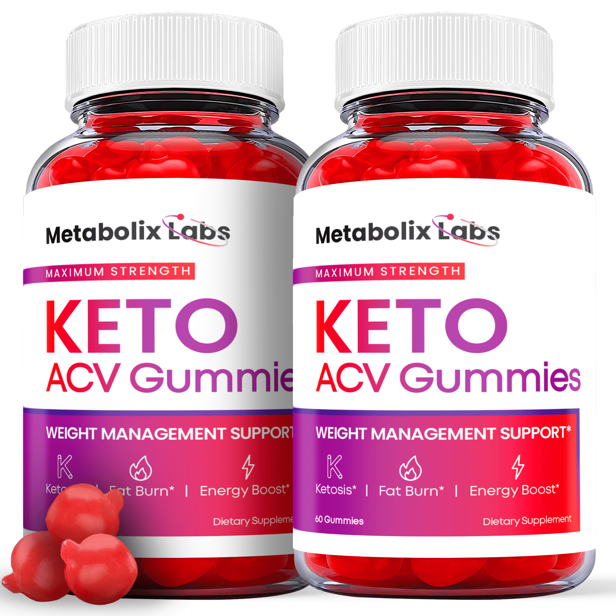 (2 Pack) Metabolix Labs Keto ACV Gummies - Supplement for Weight Loss ...