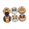 thumbnail image 3 of 6 posavasos de madera con diseño de gato para bebidas, tazas, vasos, posavasos modernos, protección de mesa para bar de granja., 3 of 9