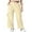 Beige, variant on GIRUNS Womens High Waisted Cargo Pants Beige S Casual Wide Leg Pants With 4 Pockets High Waisted Casual Loose Stretchy Streetwear Pants For Women