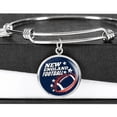 thumbnail image 2 of New England Fan Circle Pendant Stainless Steel or 18k Gold Finish Bracelet Bangle, 2 of 20