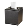 thumbnail image 4 of Custom Logo Leather Square Tissue Box, Bulk Wholesale for Hotels & Businesses, Compact 13.5x13.5x14.7cm Coffee Flat Design, Multi-functional Promotional Paper Towel Holder with Elegant & Durable, 4 of 6