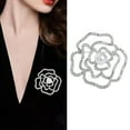 thumbnail image 3 of ZTTD Fashion Rhinestone Brooch Pearl Flower Rose Brooch Pin For Wedding Party Clothes Decoration, 3 of 3