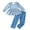 Blue, variant on Younger Tree Toddler Girl Clothes Baby Fall Winter Crew Neck Long Sleeve Dress Top Pants 2-piece Set for 3-4T