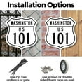 thumbnail image 3 of Washington Route Marker Shield Sign Us 101 18 inch X 18 inch Shield Shaped Commercial Grade Plastic Sign Weather Resistant, UV Protected for Workplace Made in the USA, 3 of 7