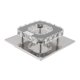 thumbnail image 4 of Lámpara de techo LED de 3 colores de luz, moderna, decorativa, cuadrada, de cristal sintético, mini lámpara para sala de estar, pasillo, 85-265 V, 4 of 15