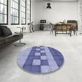 thumbnail image 4 of Ahgly Company Machine Washable Indoor Rectangle Transitional Deep Periwinkle Purple Area Rugs, 5' x 7', 4 of 7