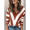thumbnail image 5 of Suéter PRETTYGARDEN 2025 con Cuello en V y Rayas, Talla M, 5 of 5
