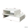 thumbnail image 3 of Unique Architectural White Coffee Table with Practical Storage Spaces, 3 of 8