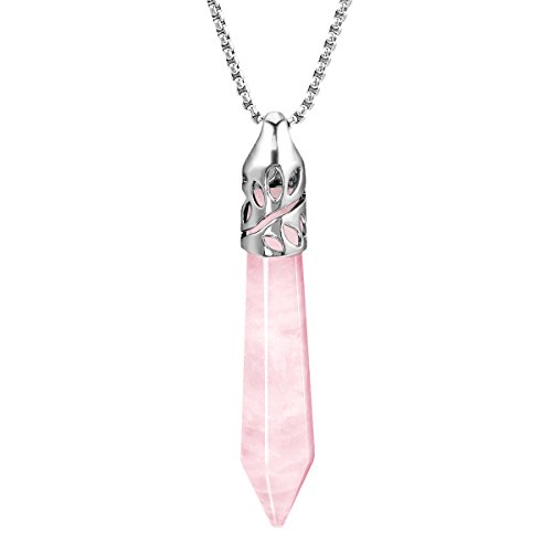 Quartz Rose Natural stones Baby necklace