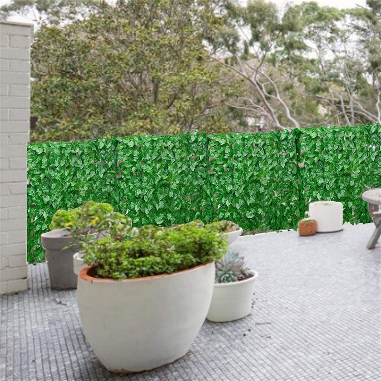 Green Leaf Fence Garden Fence Courtyard Fence Artificial Plant Hedge Fence With Flowers Realistic Artificial Ivy Leaf Trellis Fence Privacy Screening Panels For Garden Fence Screening Garden Fen