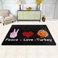 thumbnail image 2 of Dreamtimes Happy Thanksgiving Day Area Rug, 36"x24" Peace Love Turkey Non-Slip Washable Indoor Door Mat, Absorbent Floor Mat for Bedroom Kitchen Entryway Bathroom, 2 of 7