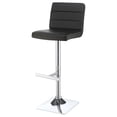 thumbnail image 6 of Bianca Upholstered Adjustable Bar Stool Black (Set of 2), 6 of 10