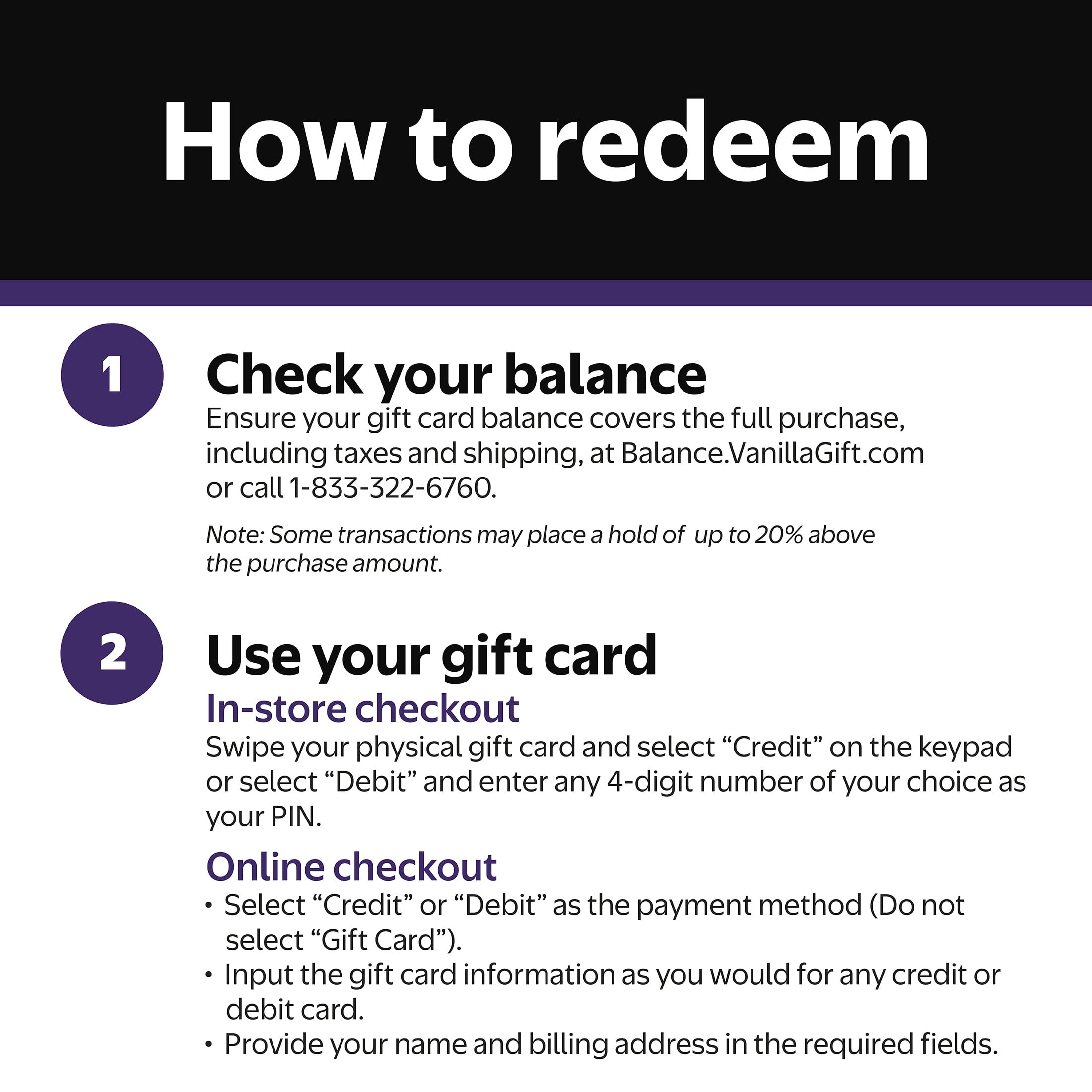 Vanilla® Visa® $50 Purple Bowtie Gift Card (Plus $5.84 Purchase Fee)